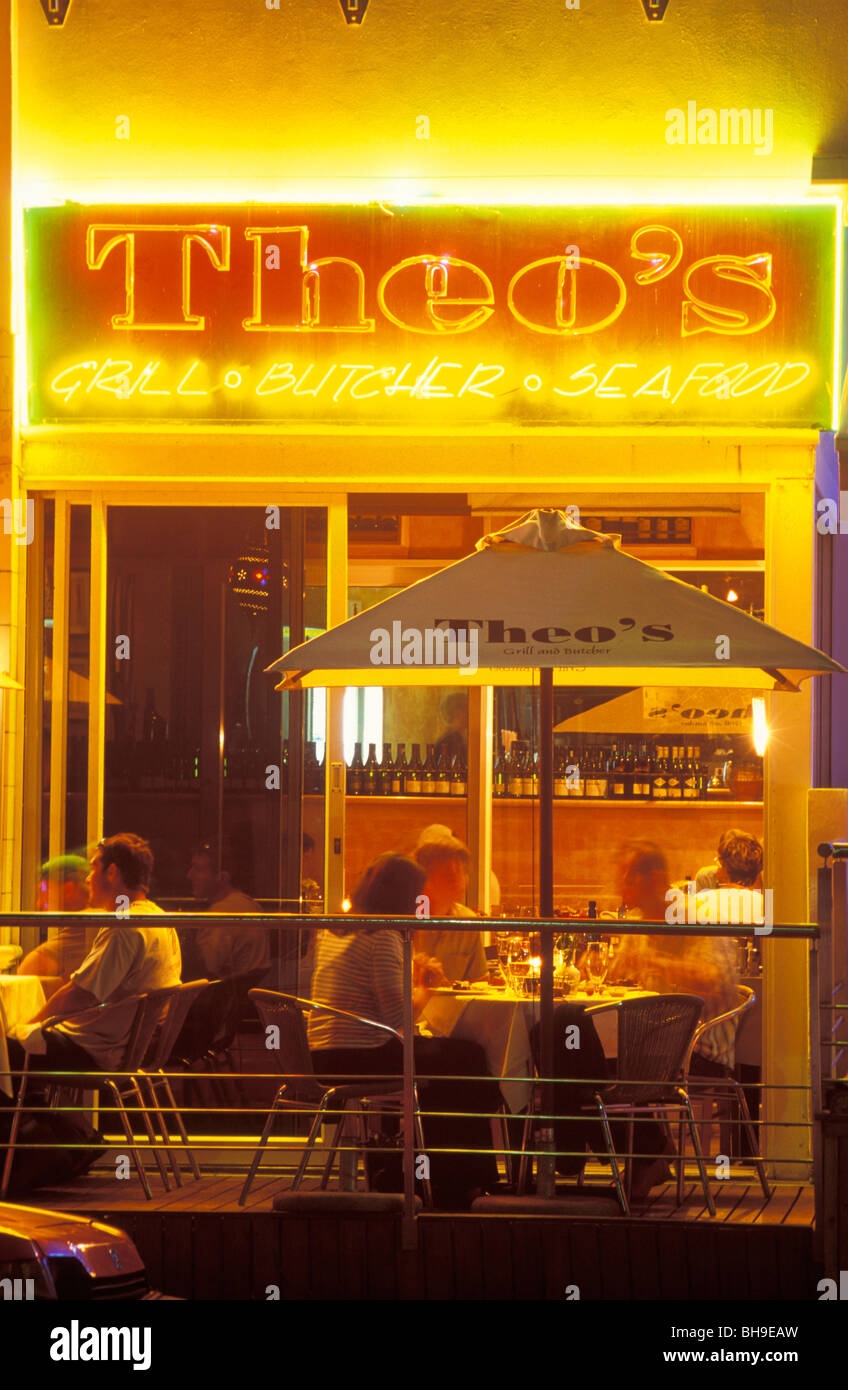 Ristorante THEO DI CAMPS BAY, Città del Capo, di Città del Capo, Sud Africa Foto Stock