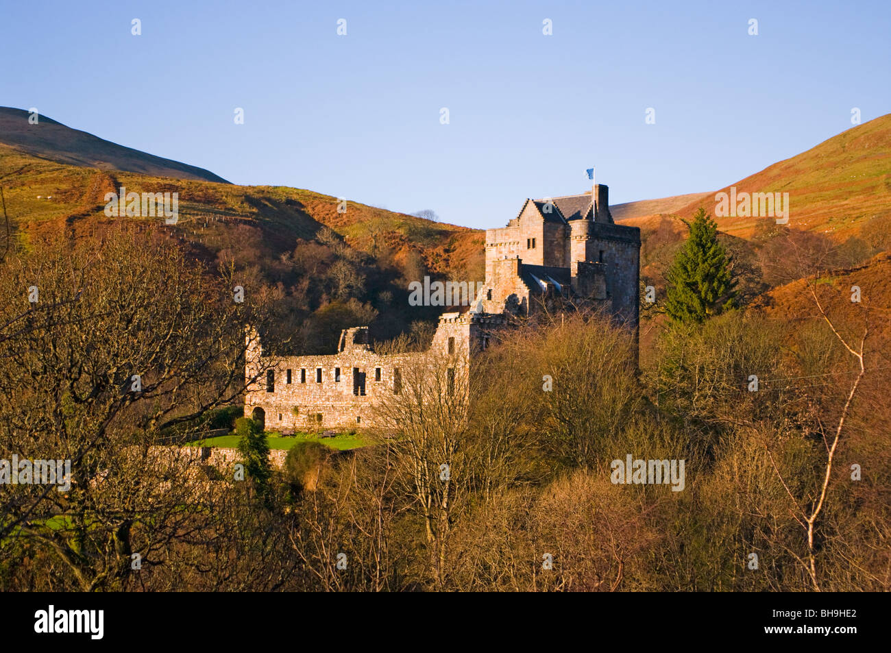 Castle Campbell all' Dollar glen 'Clackmannanshire Scozia Scotland Foto Stock