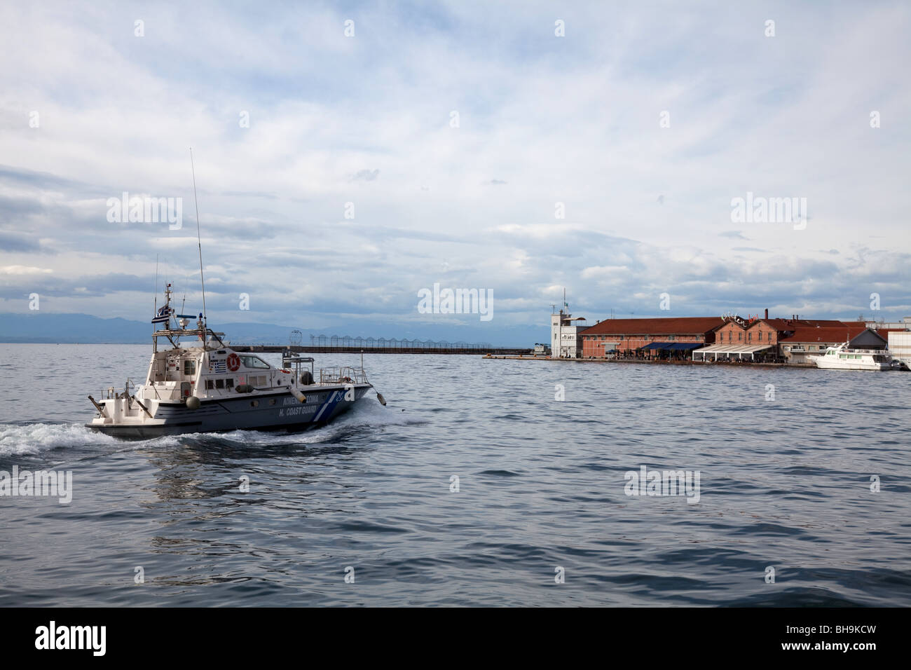 La polizia portuale,patrol Foto Stock