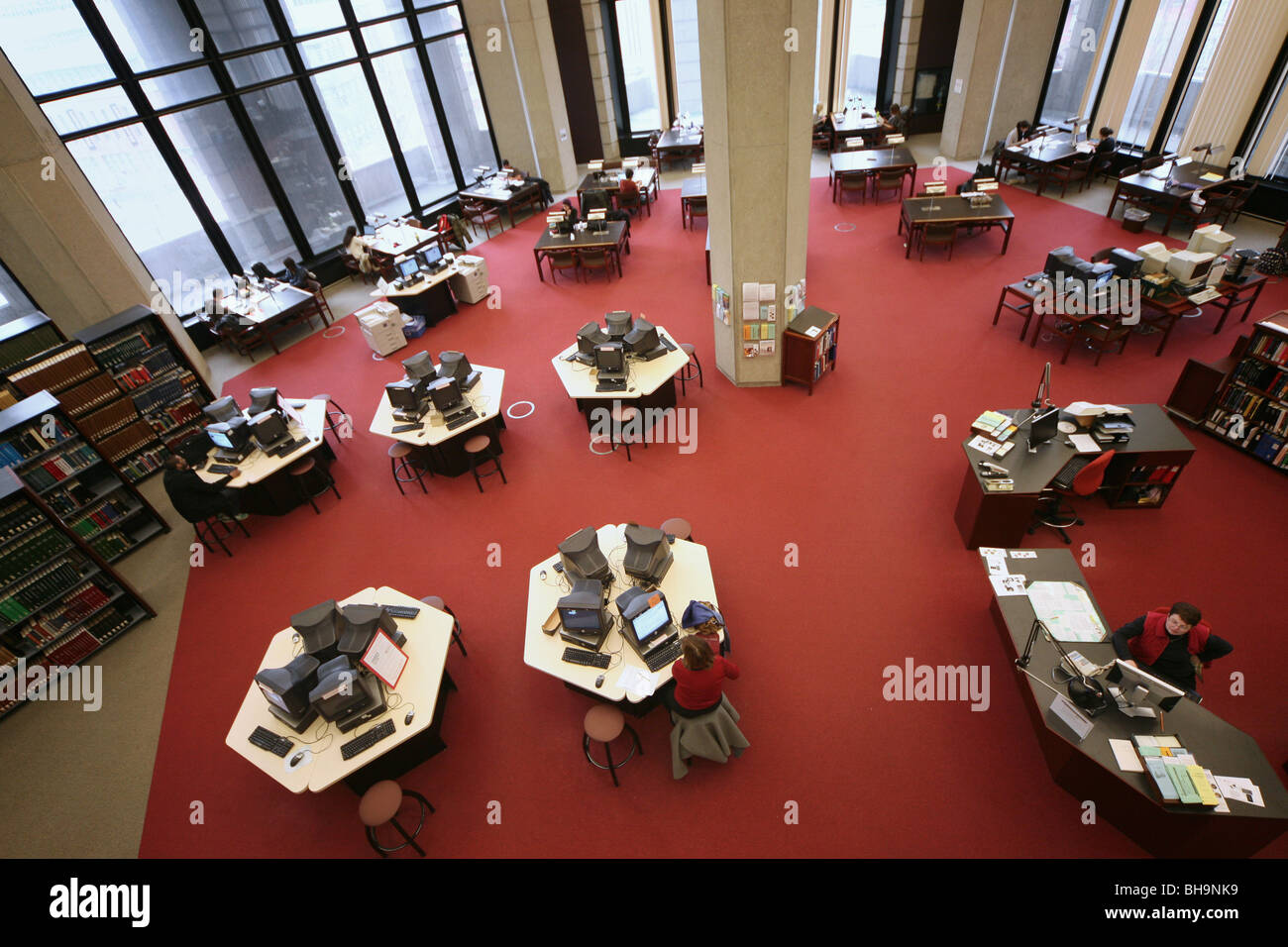 Biblioteca Universitaria sala lettura Foto Stock
