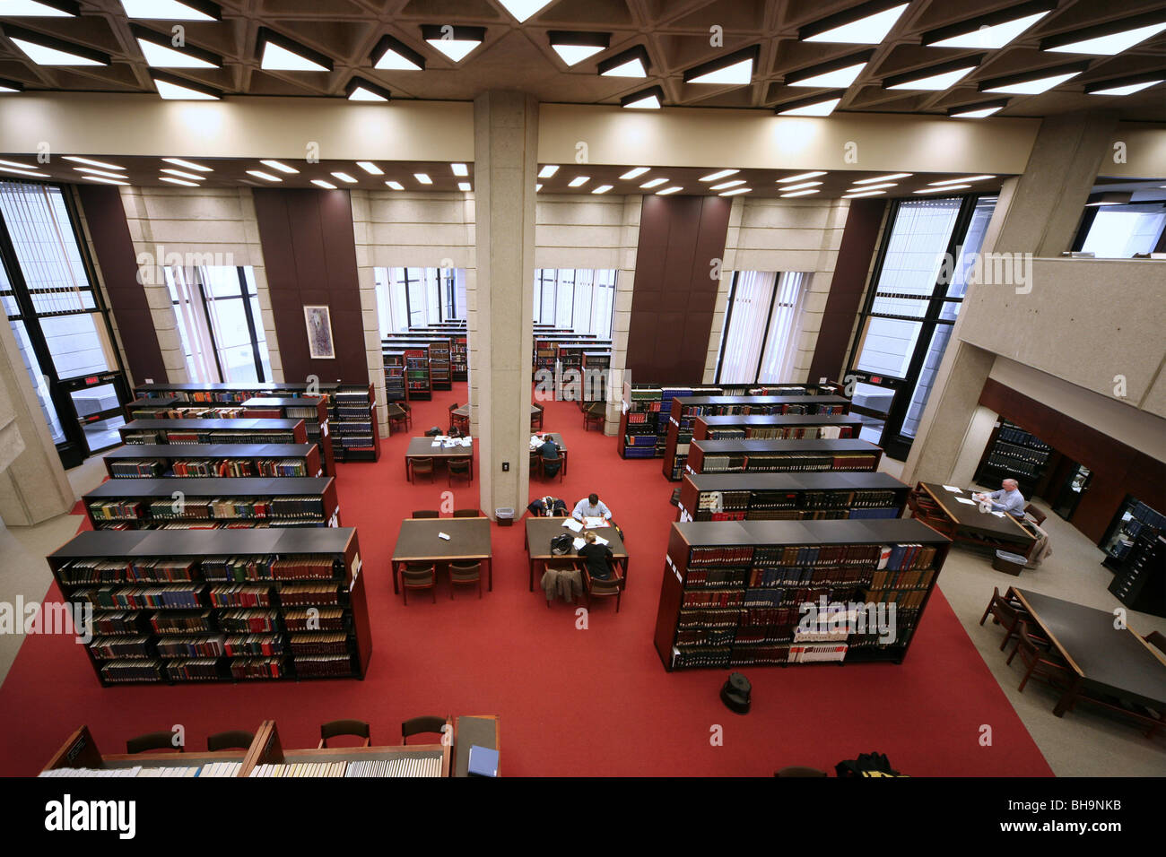 Biblioteca Universitaria sala lettura Foto Stock
