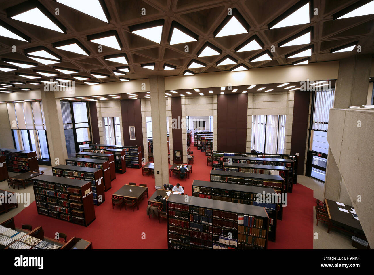 Biblioteca Universitaria sala lettura Foto Stock