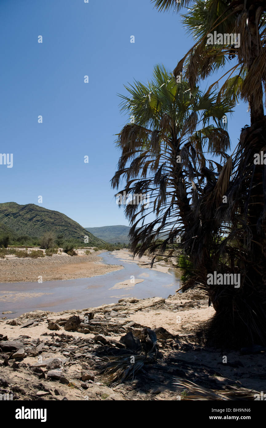 Fiume Horarusib, Kakoland, Namibia. Foto Stock