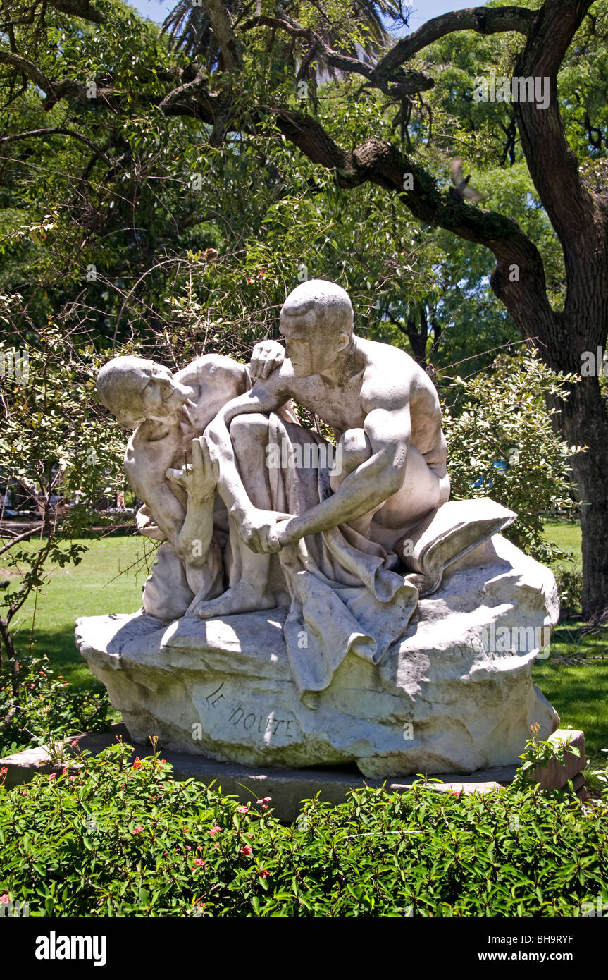 Buenos Aires Retiro Plaza San Martin Argentina statua Parco giardino Foto Stock