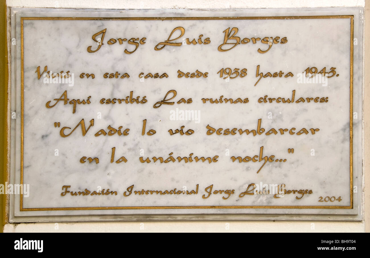 Jorge Luis Borges scrittore saggista Buenos Aires.Argentina poesie saggi surrealista gazzette letterarie Foto Stock