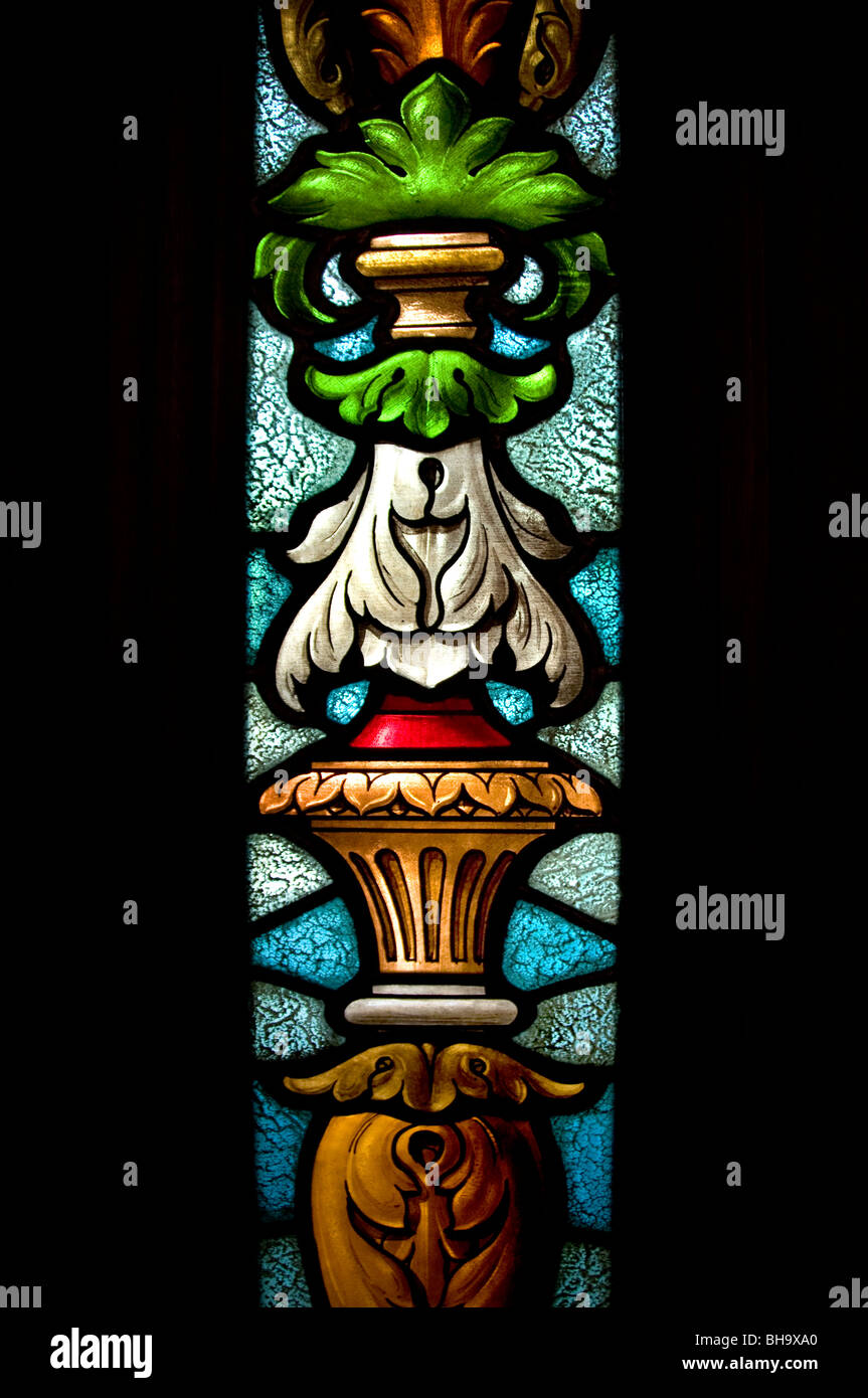 Buenos Aires Argentina chiesa cattolica vetro piombato Foto Stock
