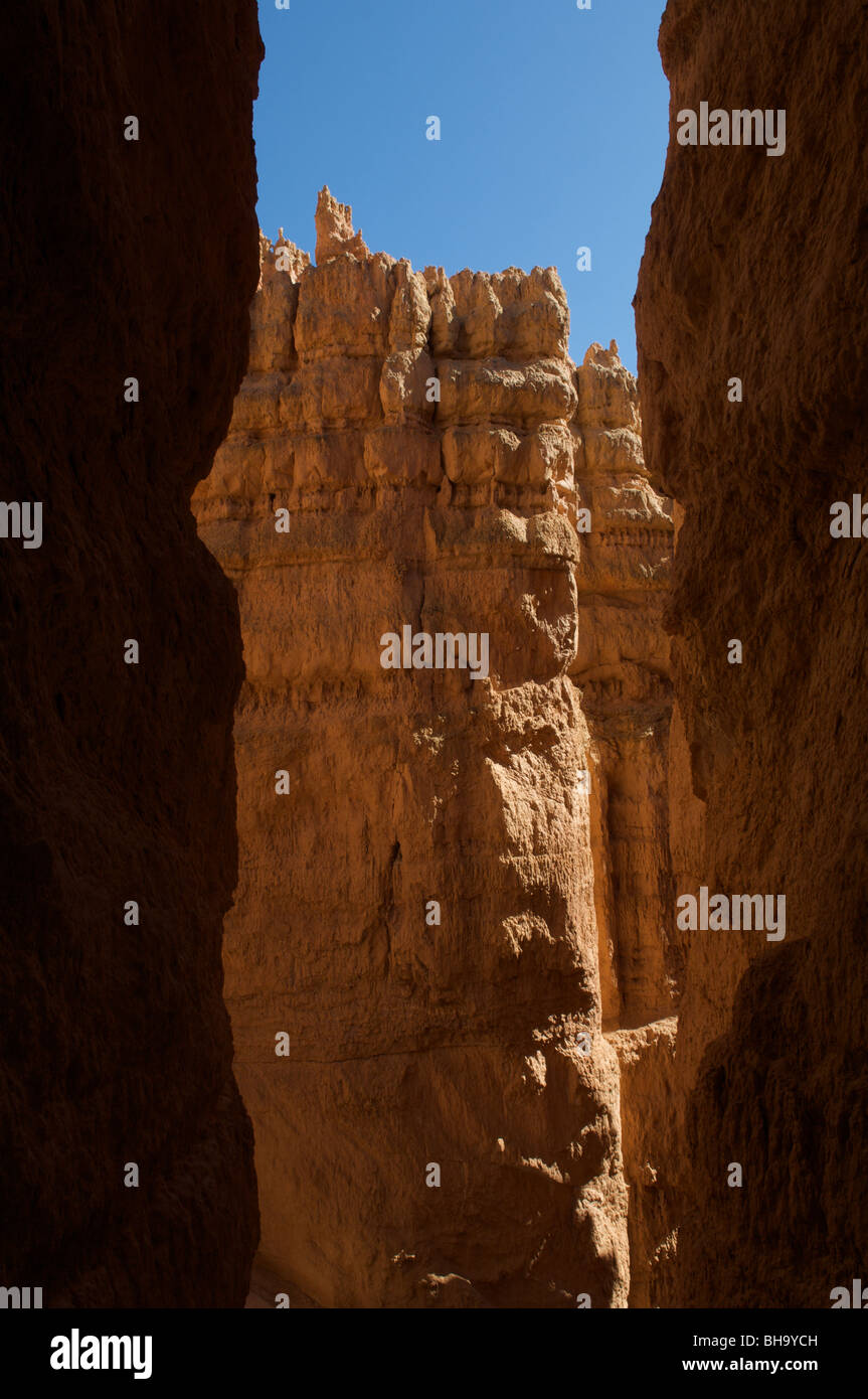 Le pareti del canyon al Parco Nazionale di Bryce Canyon, Utah Foto Stock