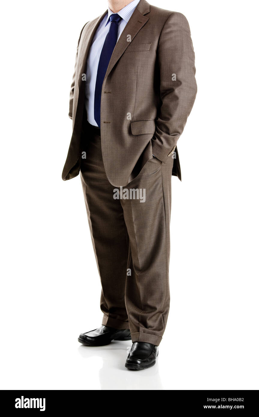 Immagine di un uomo d affari con corpo in un vestito e un collo cravatta Foto Stock