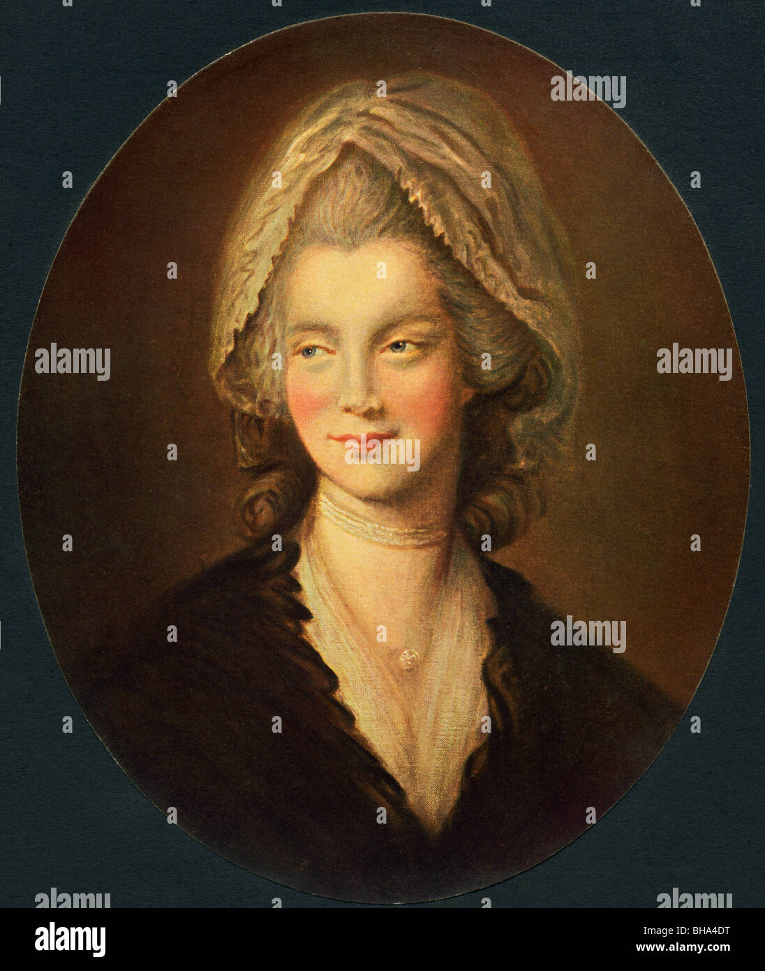 Charlotte di Mecklenburg-Strelitz, 1744 a 1818. Regina consorte del Regno Unito come moglie del re George III. Foto Stock