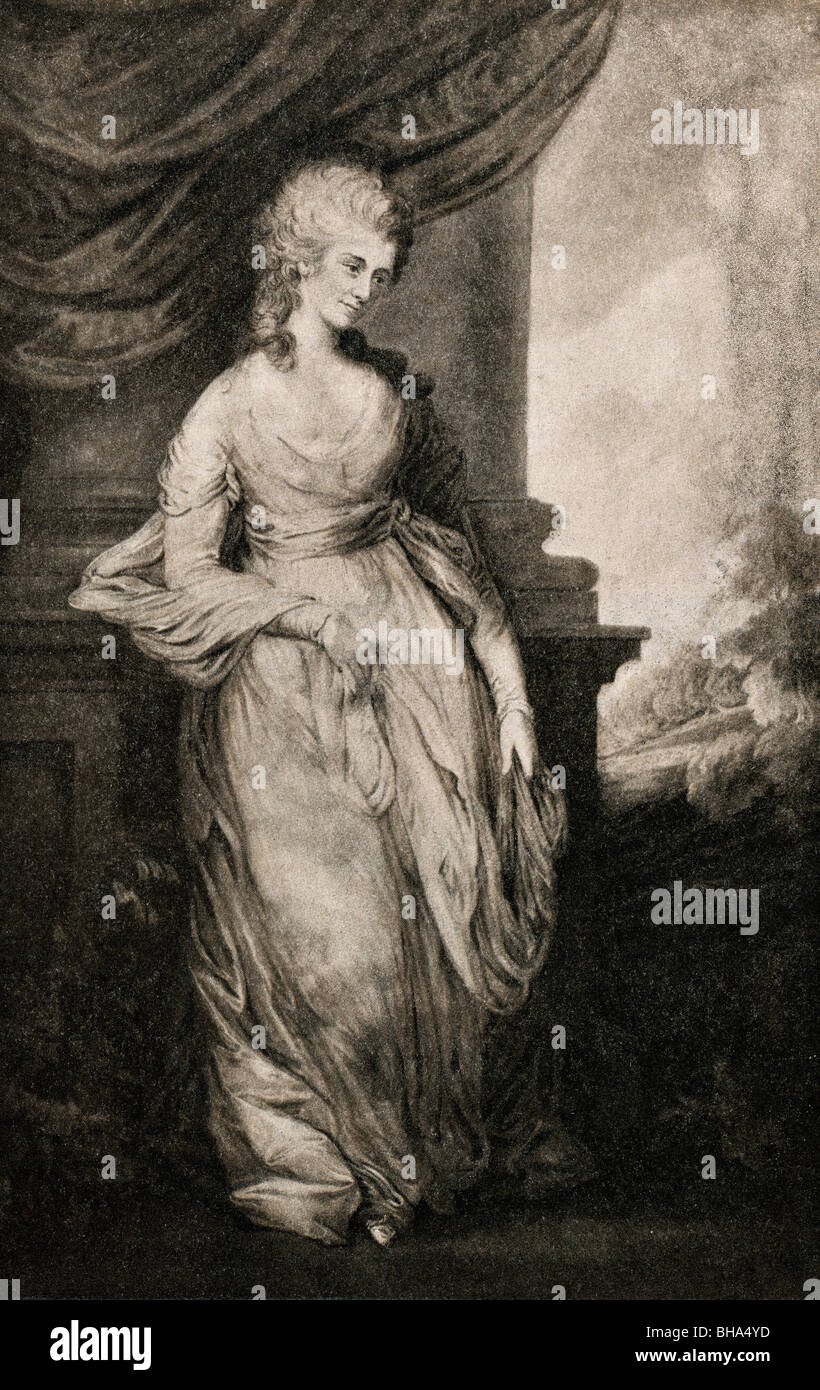 Georgiana Cavendish, duchessa di Devonshire, 1757 a 1806, nato Georgiana Spencer. Foto Stock