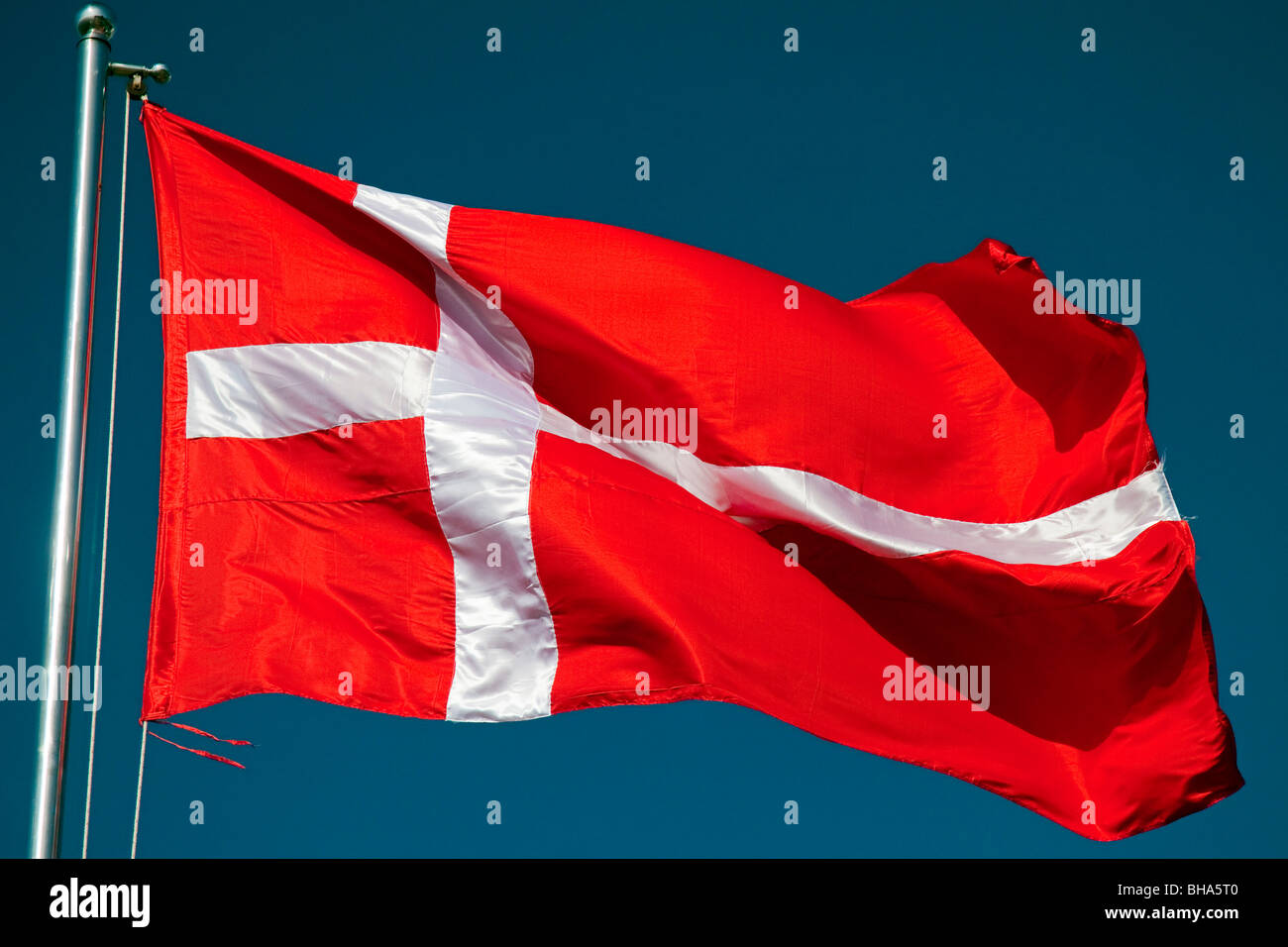 Bandiera della Danimarca Foto Stock