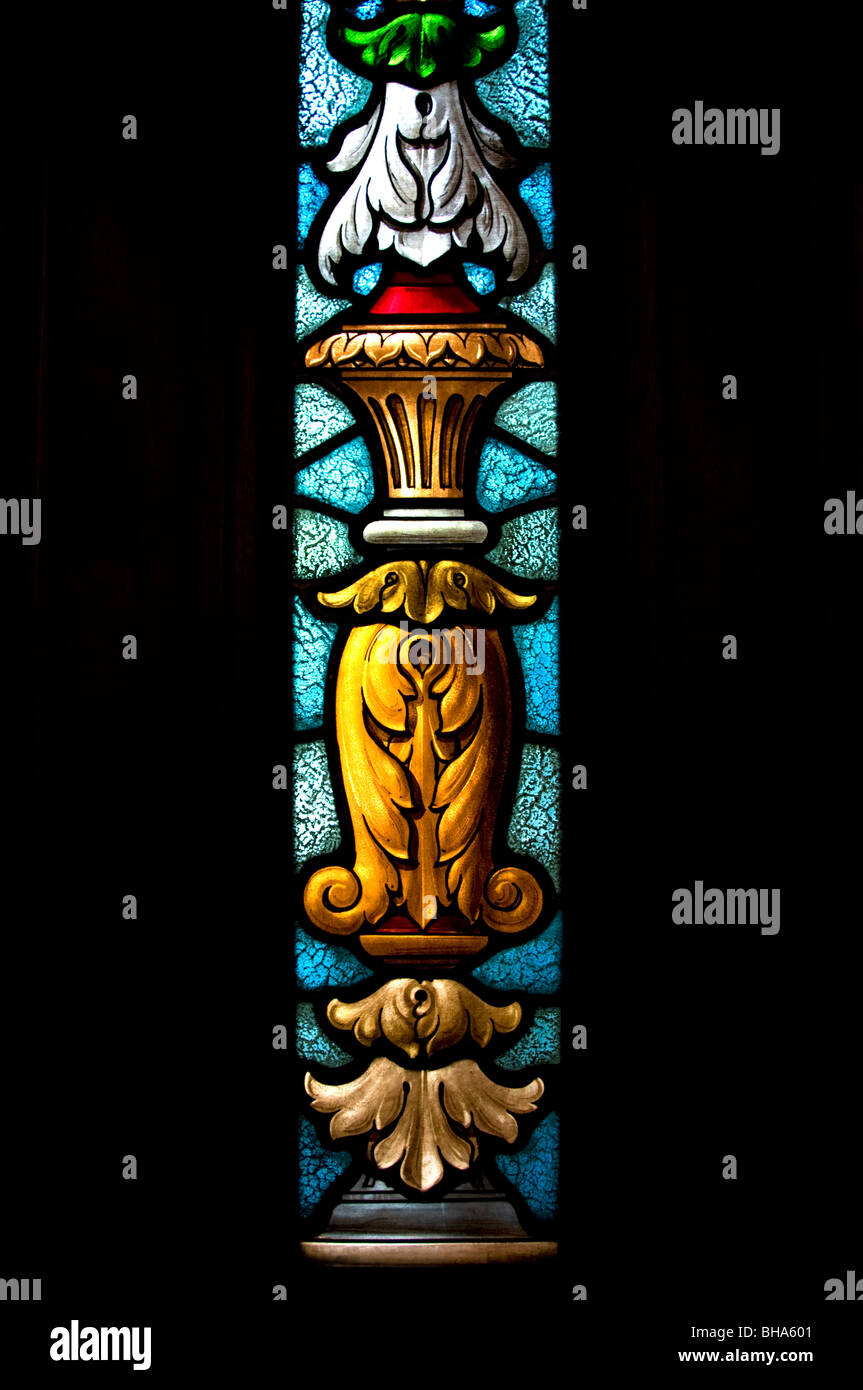 Buenos Aires Argentina chiesa cattolica vetro piombato Foto Stock