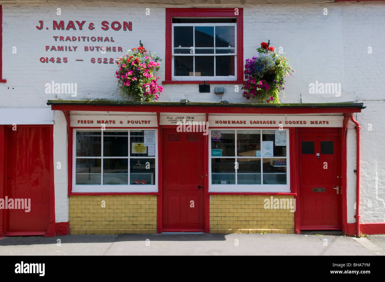 Negozio di macellaio in Fordingbridge Foto Stock