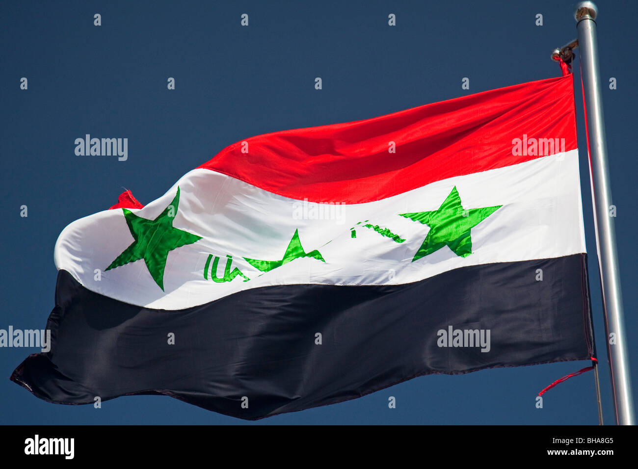 Bandiera dell'Iraq Foto Stock