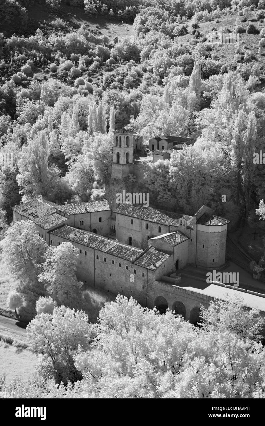 Sant'Eutizio Abbey, nr Preci, Umbria, Italia Foto Stock