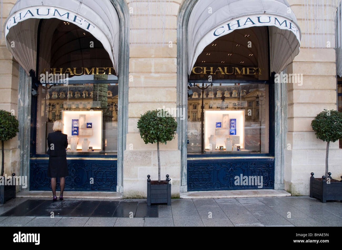 Chaumet, gioielleria, place Vendome in Parigi Foto stock - Alamy