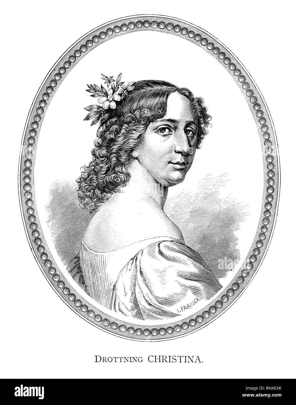 Cristina di Svezia (Svedese: Kristina Augusta; 18 Dicembre [O.S. 8 dicembre] 1626 - 19 Aprile 1689) Foto Stock