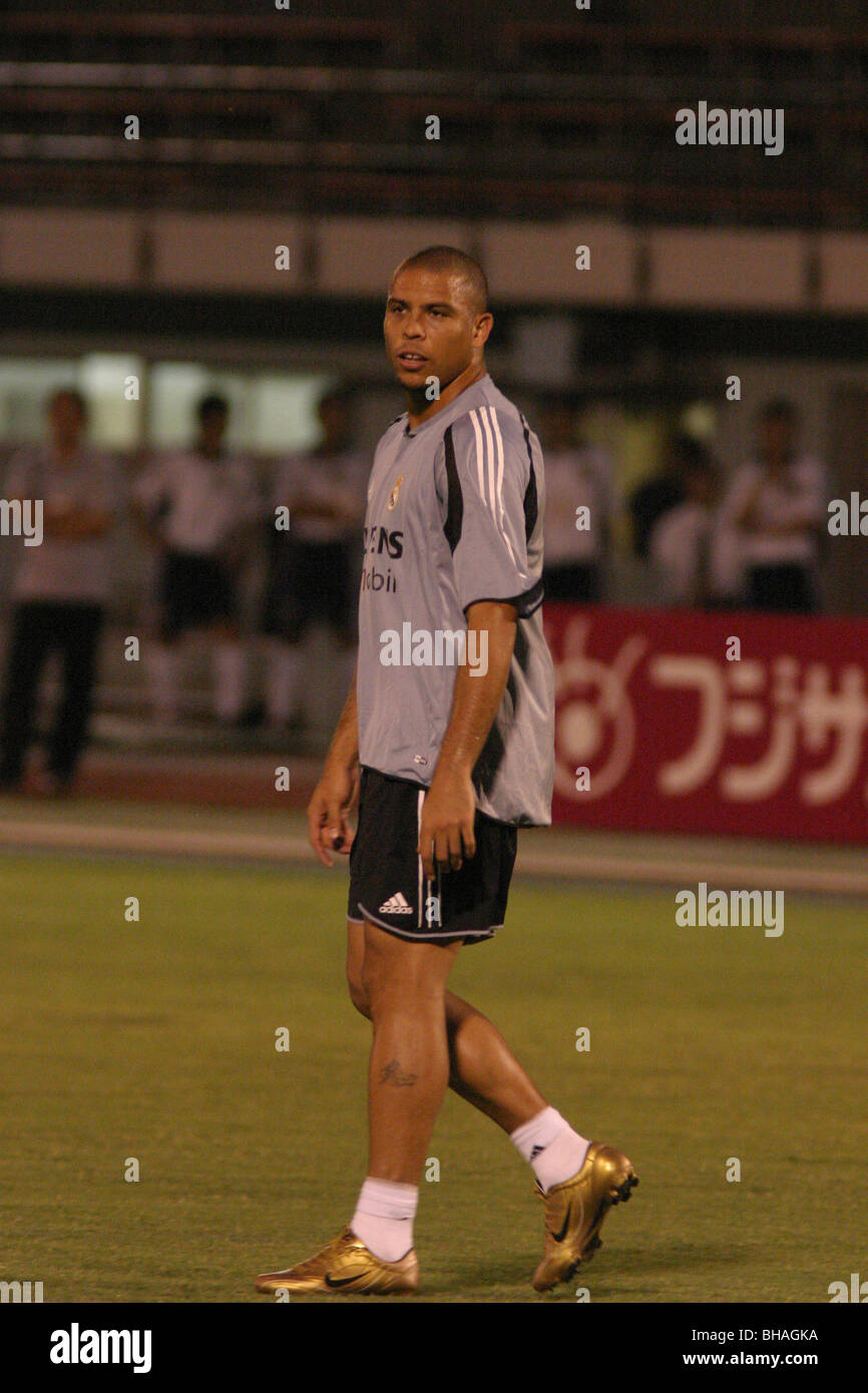 Ronaldo al real madrid football club la sessione di formazione. A Tokyo, Giappone. Foto Stock