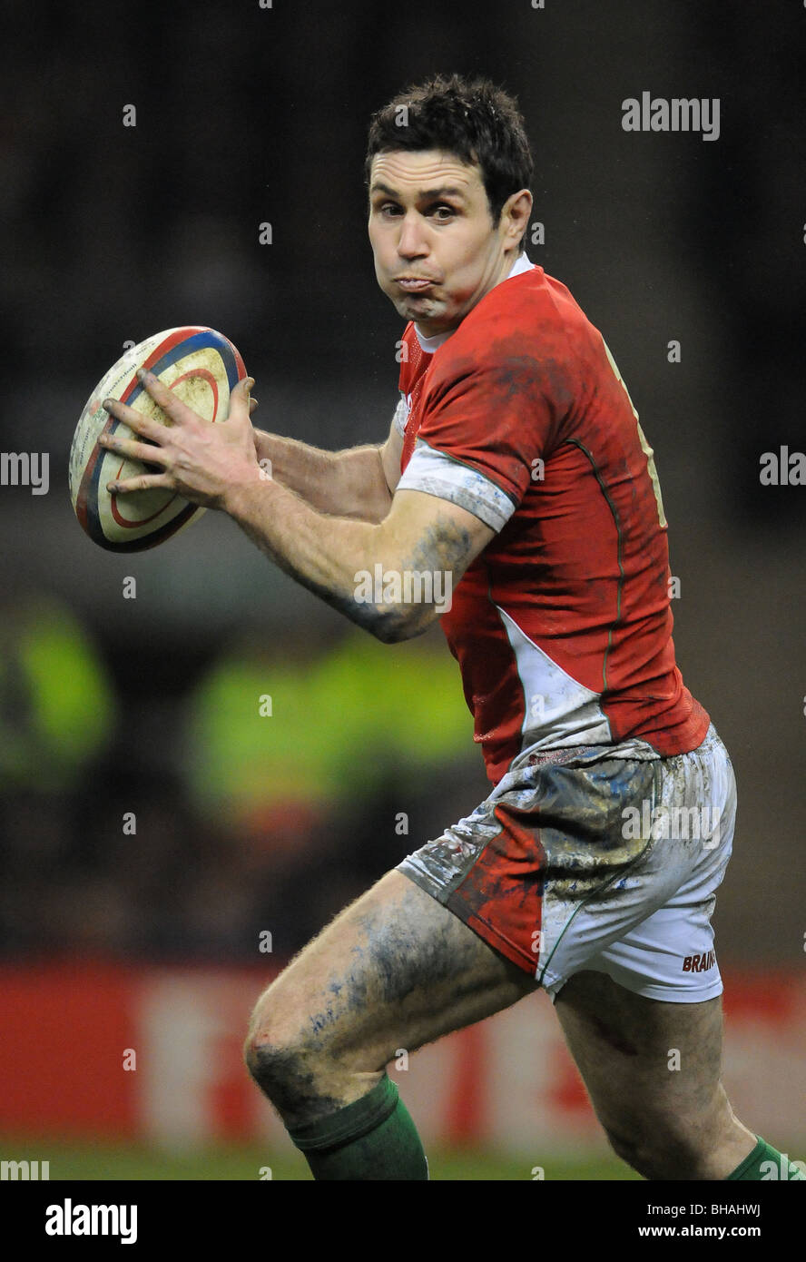 STEPHEN JONES GALLES & LLANELLI SCARLETS TWICKENHAM Londra Inghilterra 06 Febbraio 2010 Foto Stock