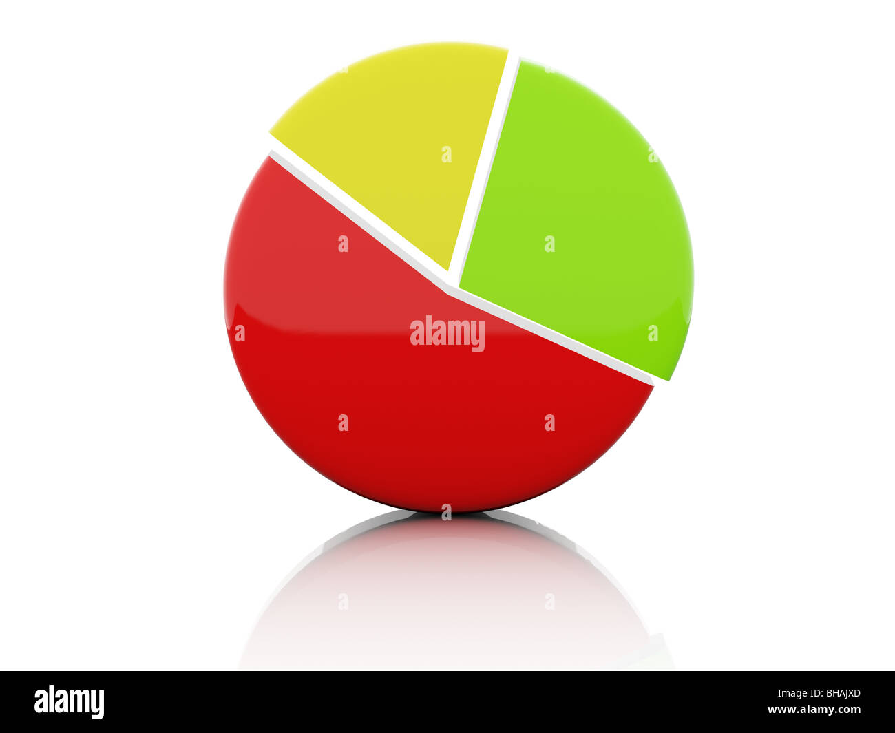 Round Icona diagramma isolato su bianco Foto Stock