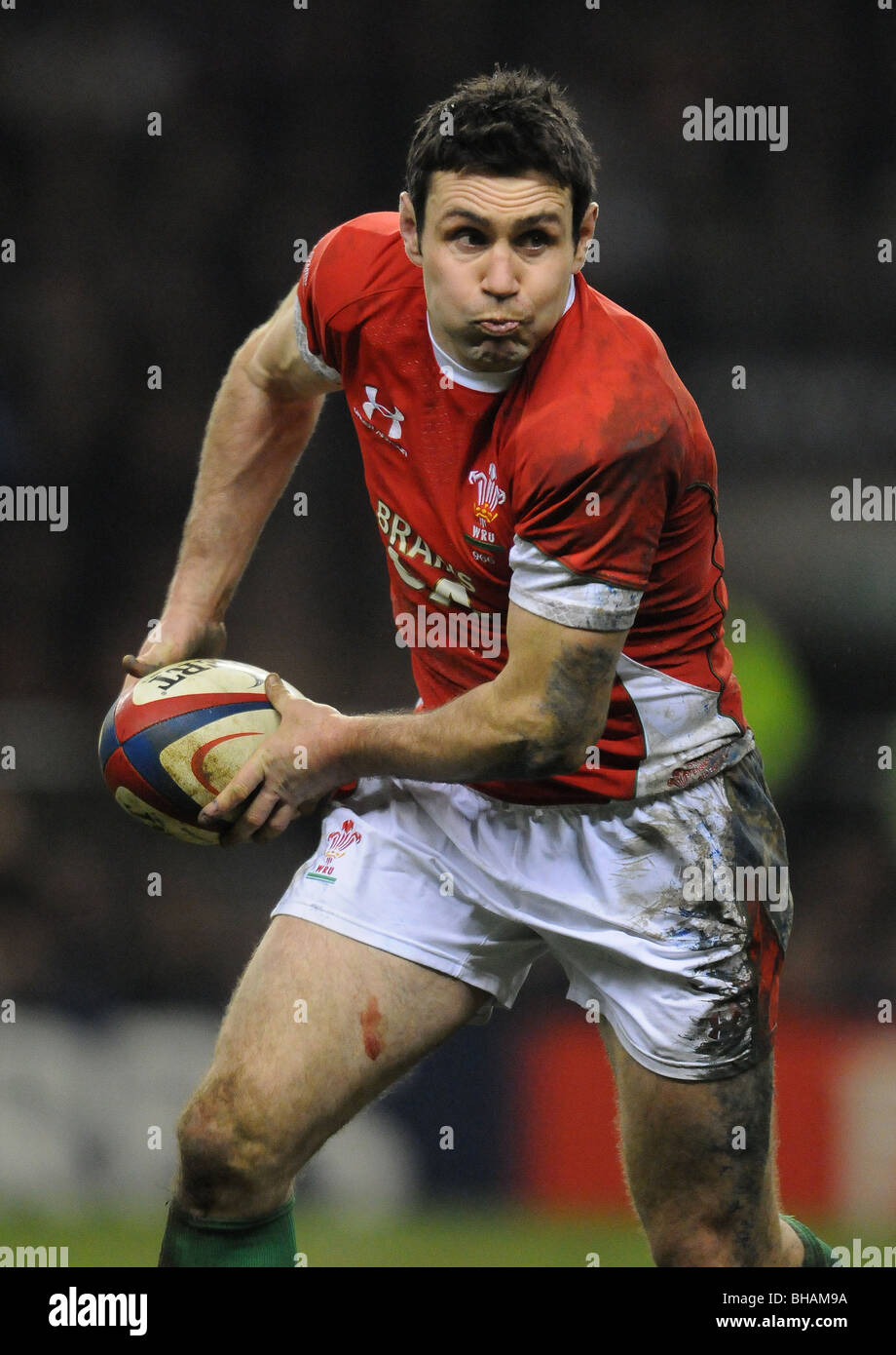 STEPHEN JONES GALLES & LLANELLI SCARLETS TWICKENHAM Londra Inghilterra 06 Febbraio 2010 Foto Stock