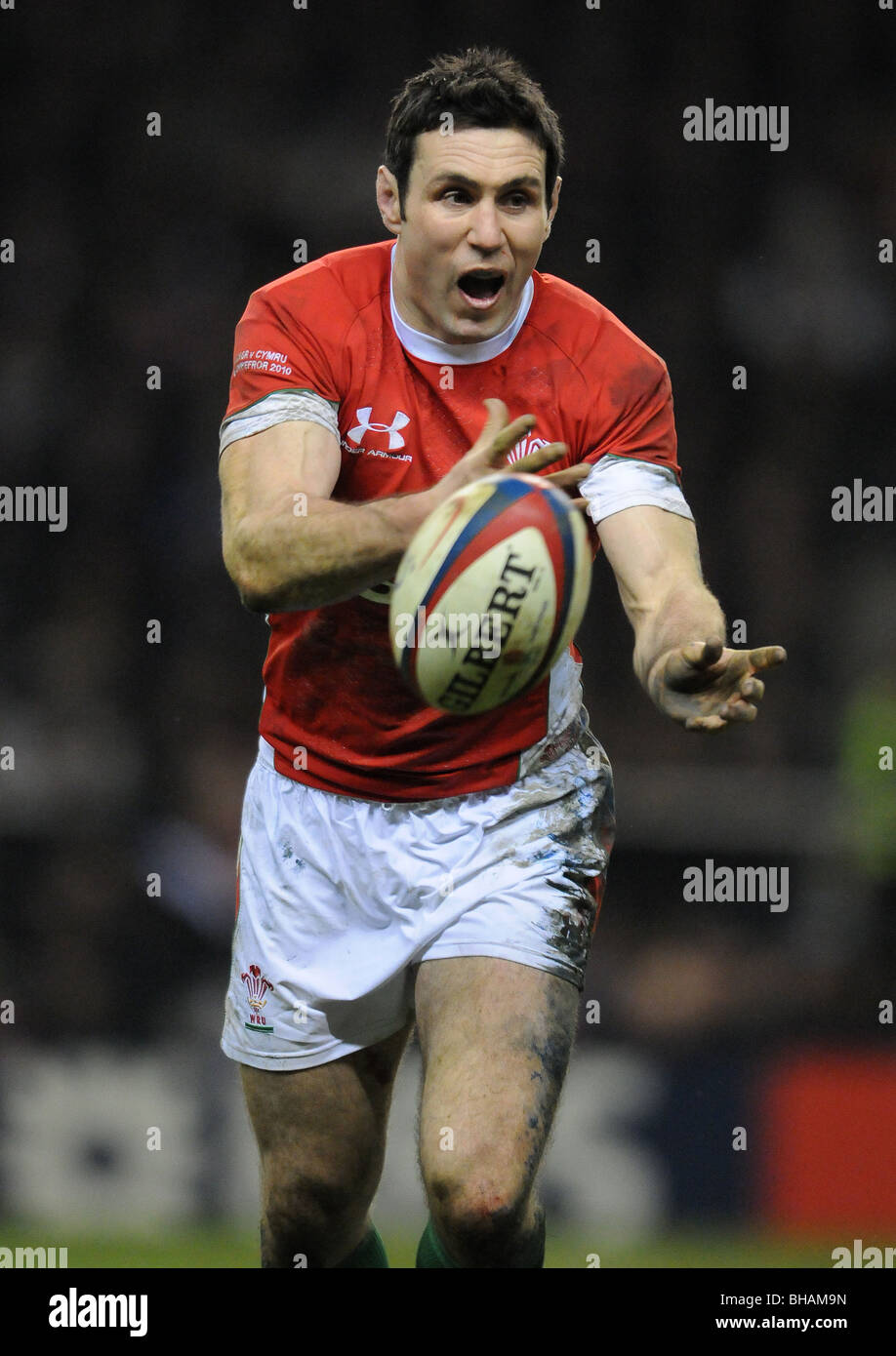 STEPHEN JONES GALLES & LLANELLI SCARLETS TWICKENHAM Londra Inghilterra 06 Febbraio 2010 Foto Stock