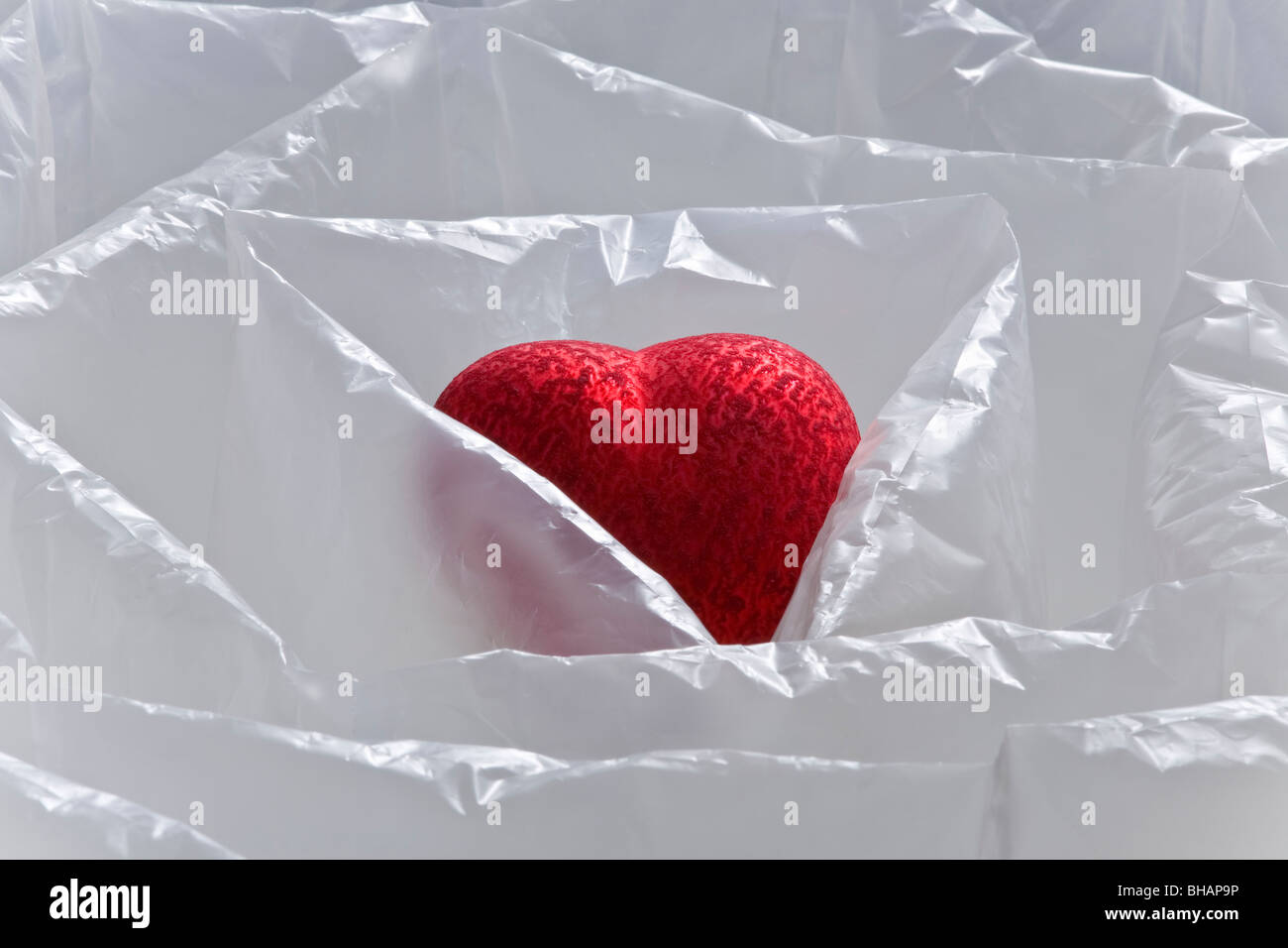 Cuore nel cuscino d'aria, Germania Foto Stock