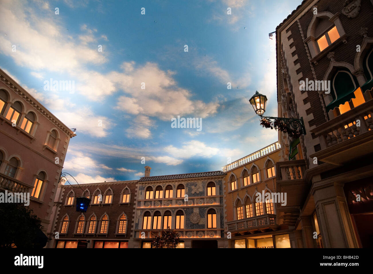 Riproduzione di Venezia italiano all'interno del Venetian Hotel e Casinò di Las Vegas, Nevada, STATI UNITI D'AMERICA Foto Stock