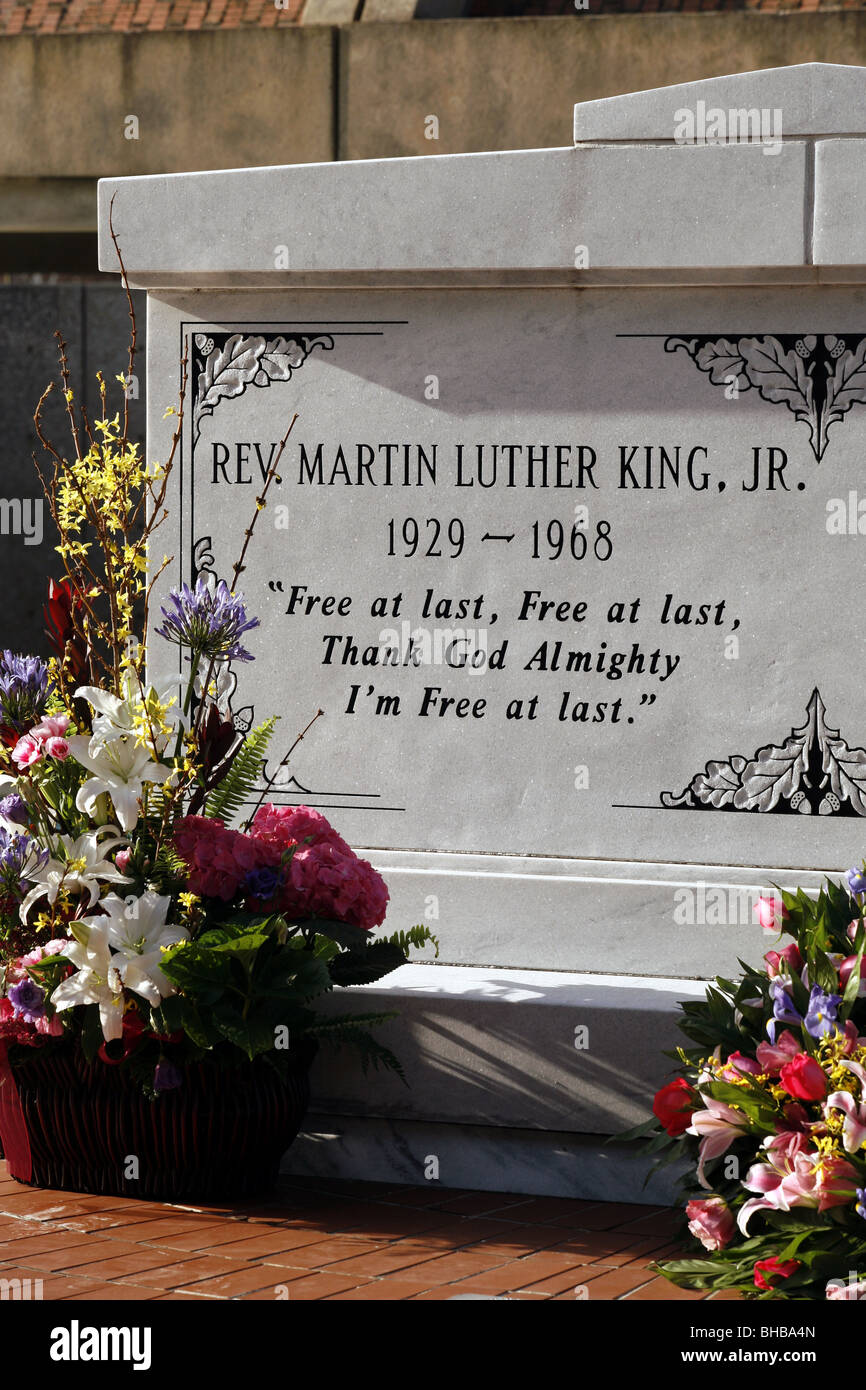 Tomba di Martin Luther King Jr., National Historic Site, Atlanta, Georgia, Stati Uniti d'America Foto Stock