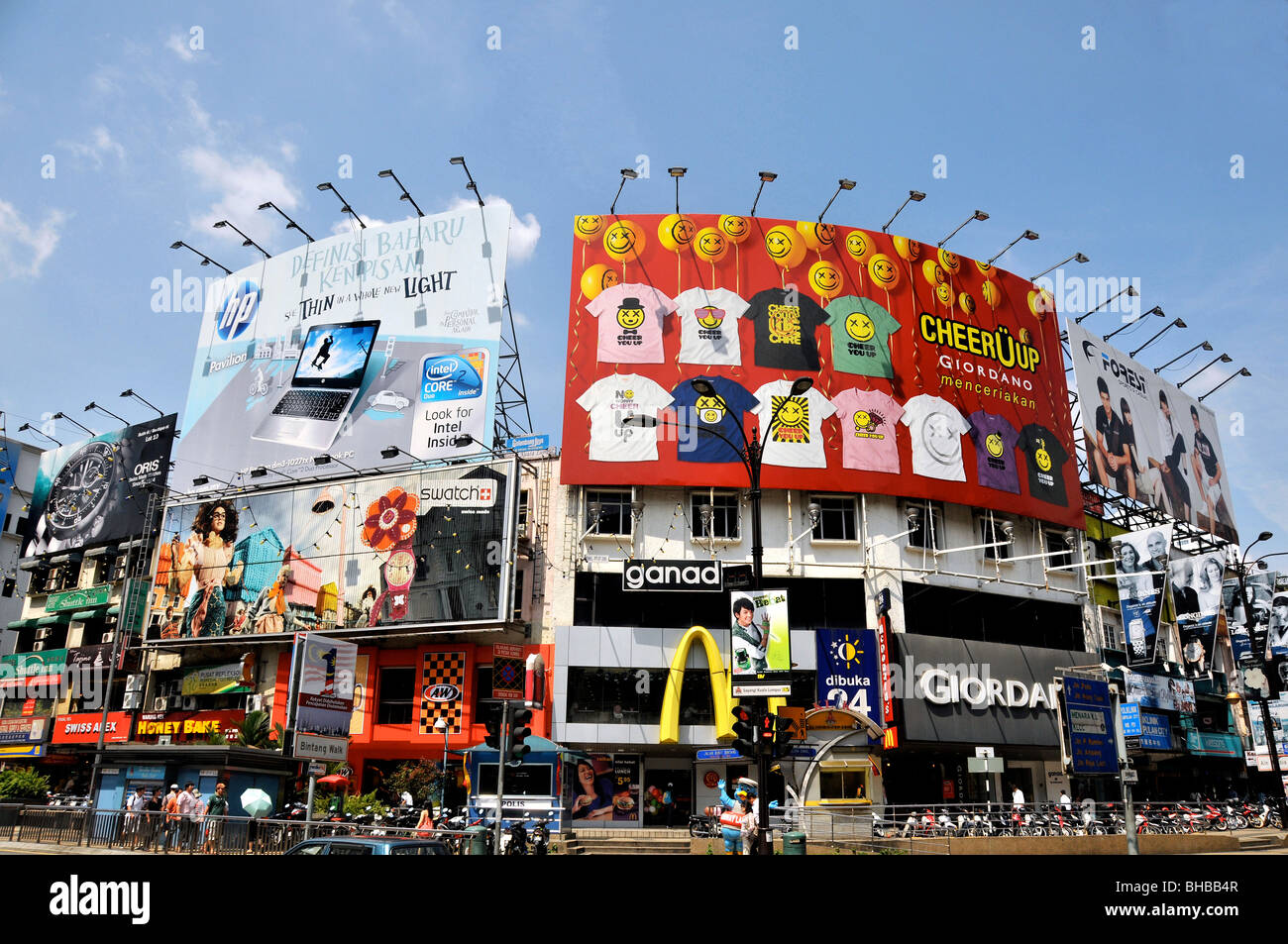 Scena di strada, Jalan Bukit Bintang, Kuala Lumpur, Malesia Foto Stock