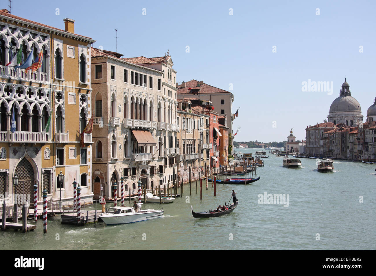 Il canal grande e la basilica salutano, Venezia (Venezia), veneto, Italia Foto Stock