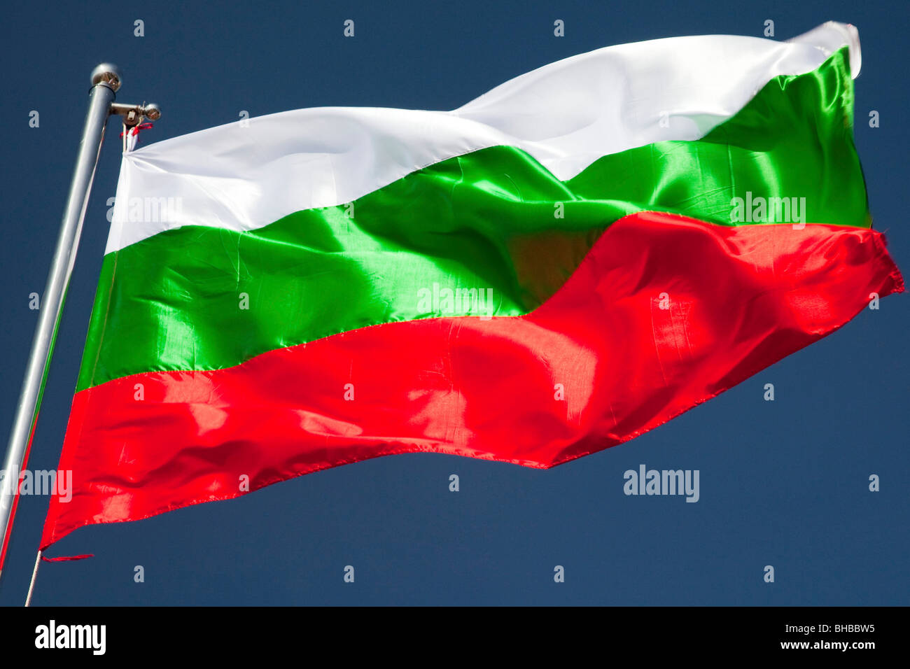 Bandiera della Bulgaria Foto Stock