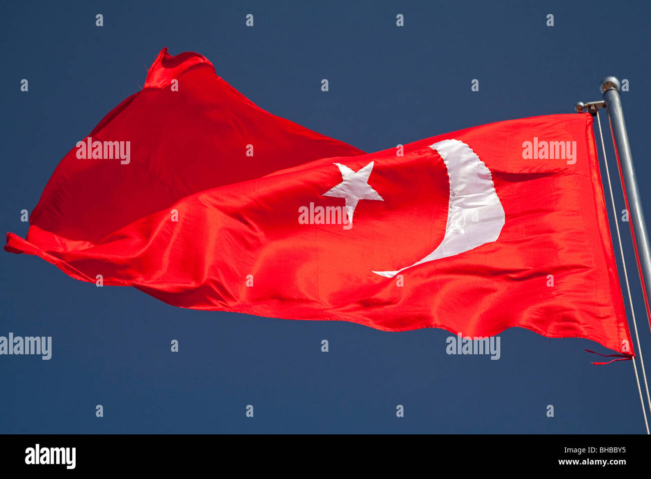 Bandiera della Turchia Foto Stock