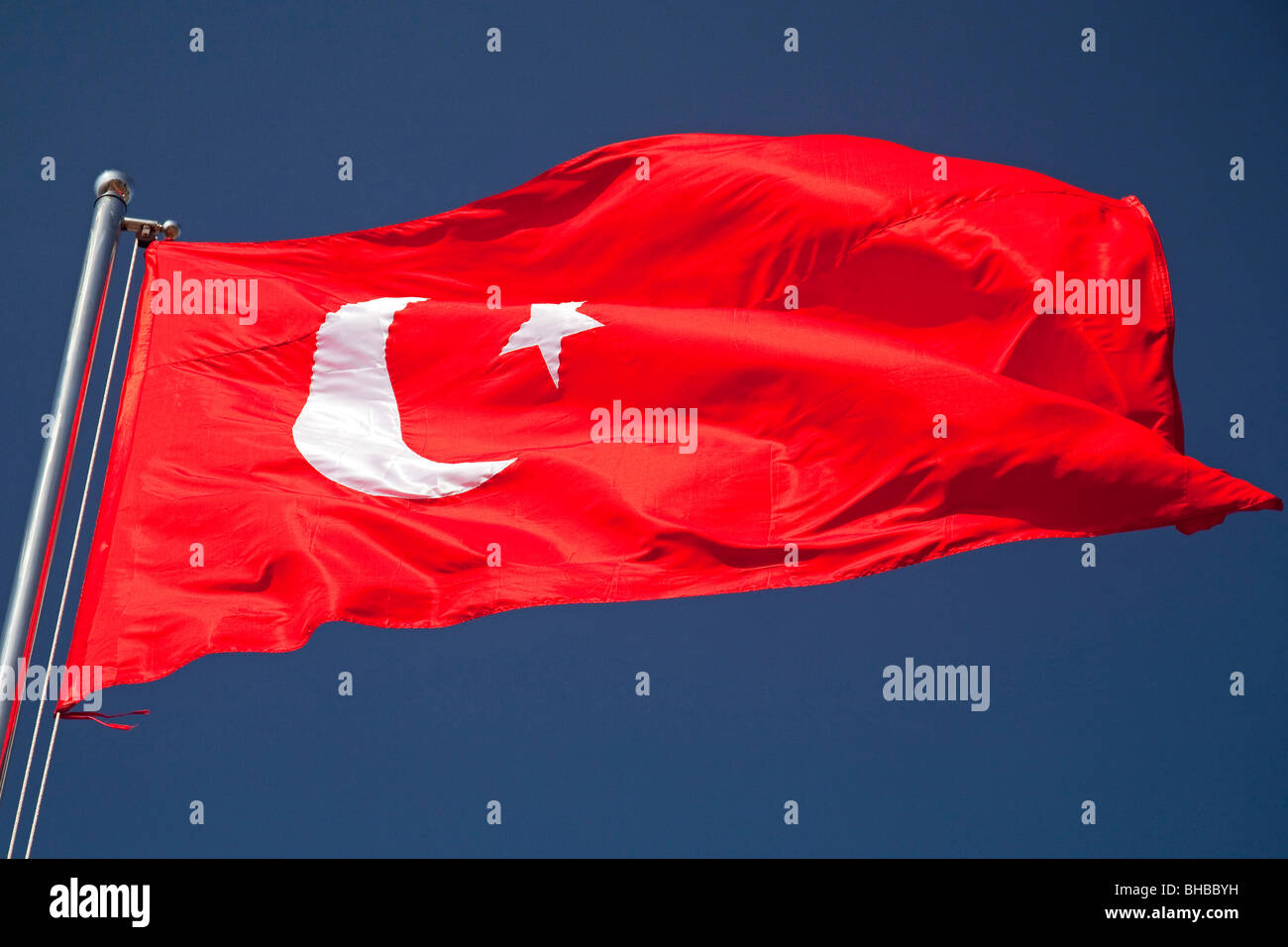 Bandiera della Turchia Foto Stock