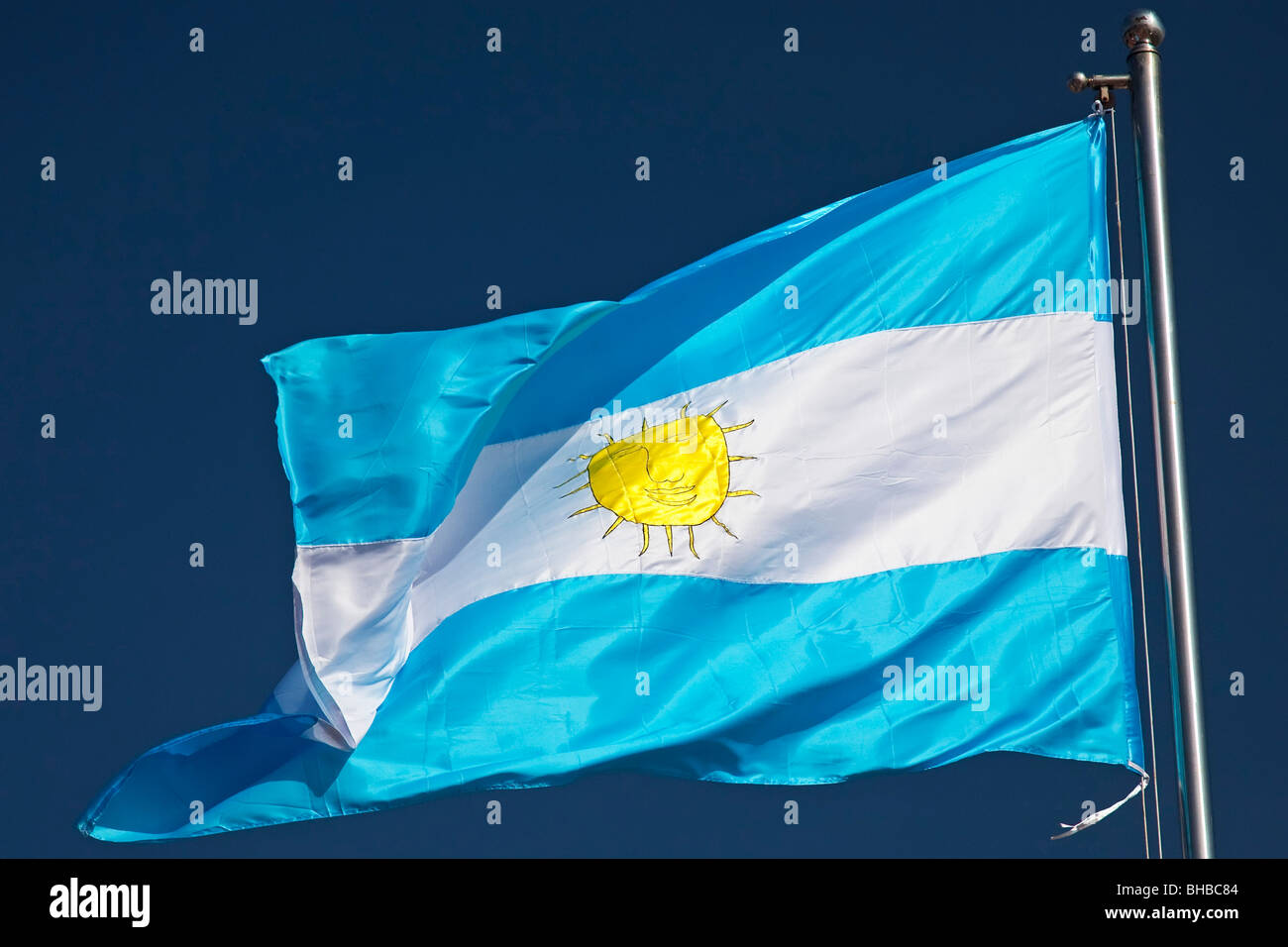Bandiera dell'Argentina Foto Stock