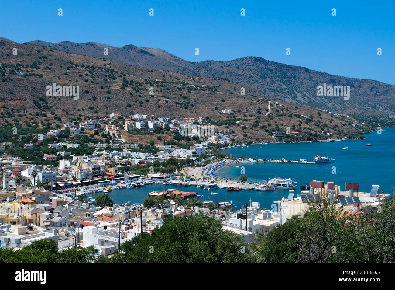 Elounda Bay, Creta, Grecia Foto Stock