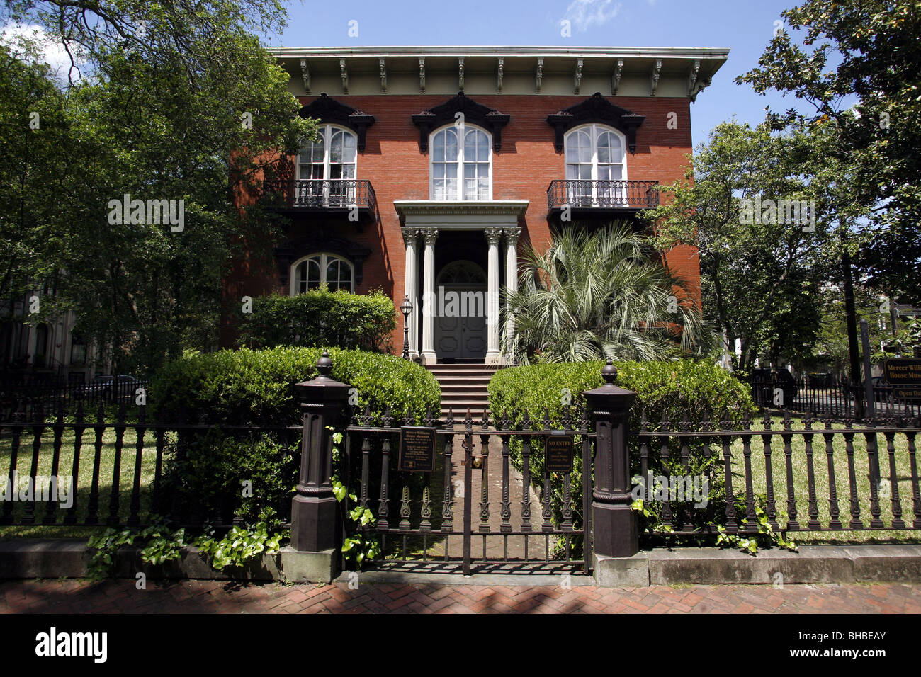 Mercer House / Mercer-Williams House, 429 Bull street, Savannah, Georgia, Stati Uniti d'America Foto Stock