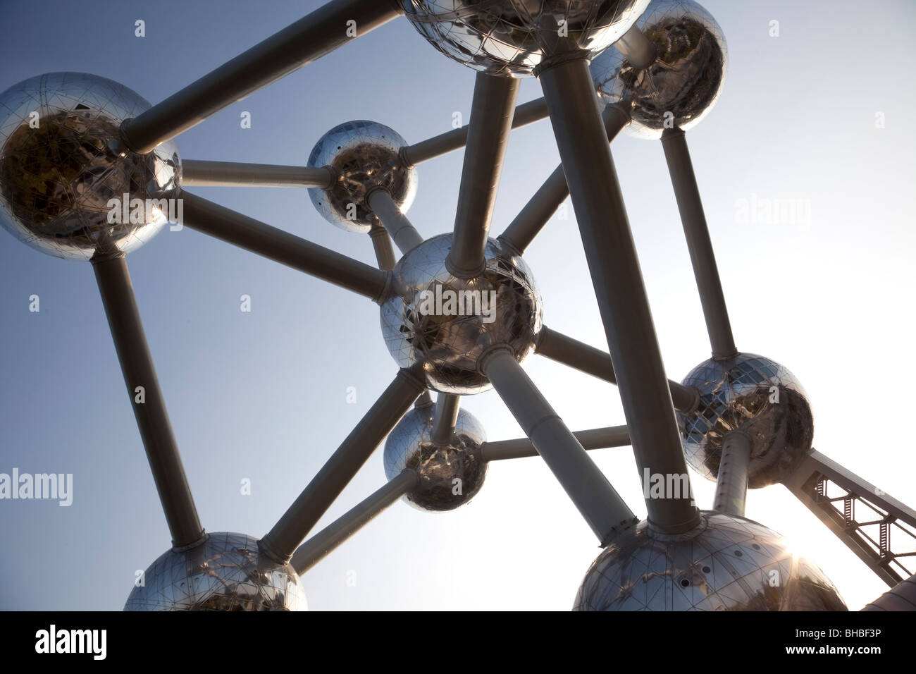 "L' Atomium di Bruxelles Belgio Foto Stock