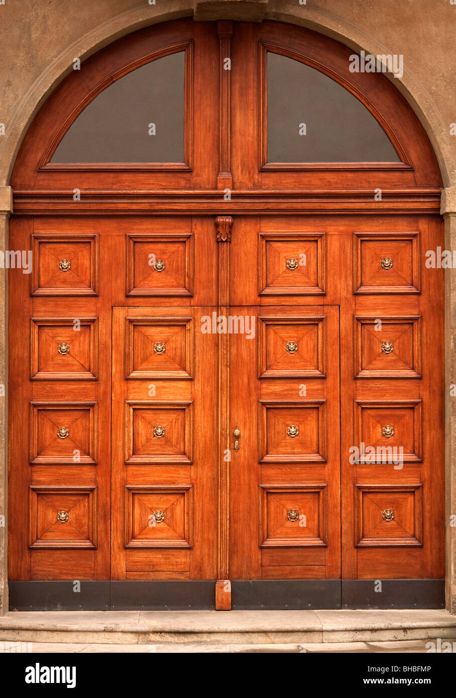 Chiusa la porta di legno Foto Stock