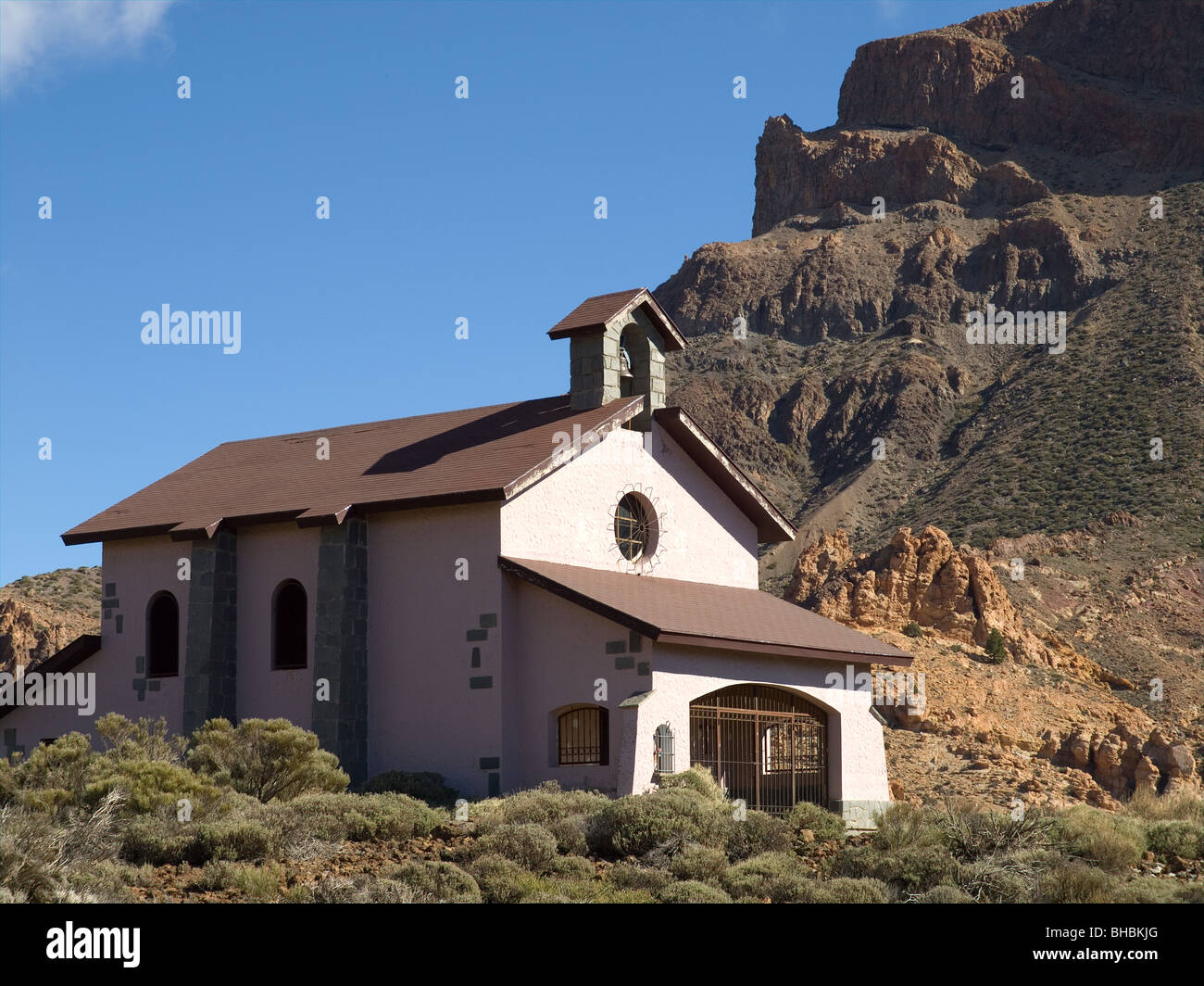 L'Eremo Ermita de las Nieves nel Parco Nazionale del Teide, Tenerife, Isole Canarie. Foto Stock