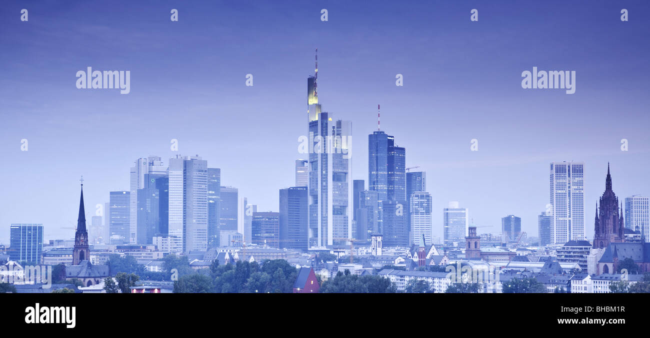 La città di Francoforte Skyline, Germania Foto Stock