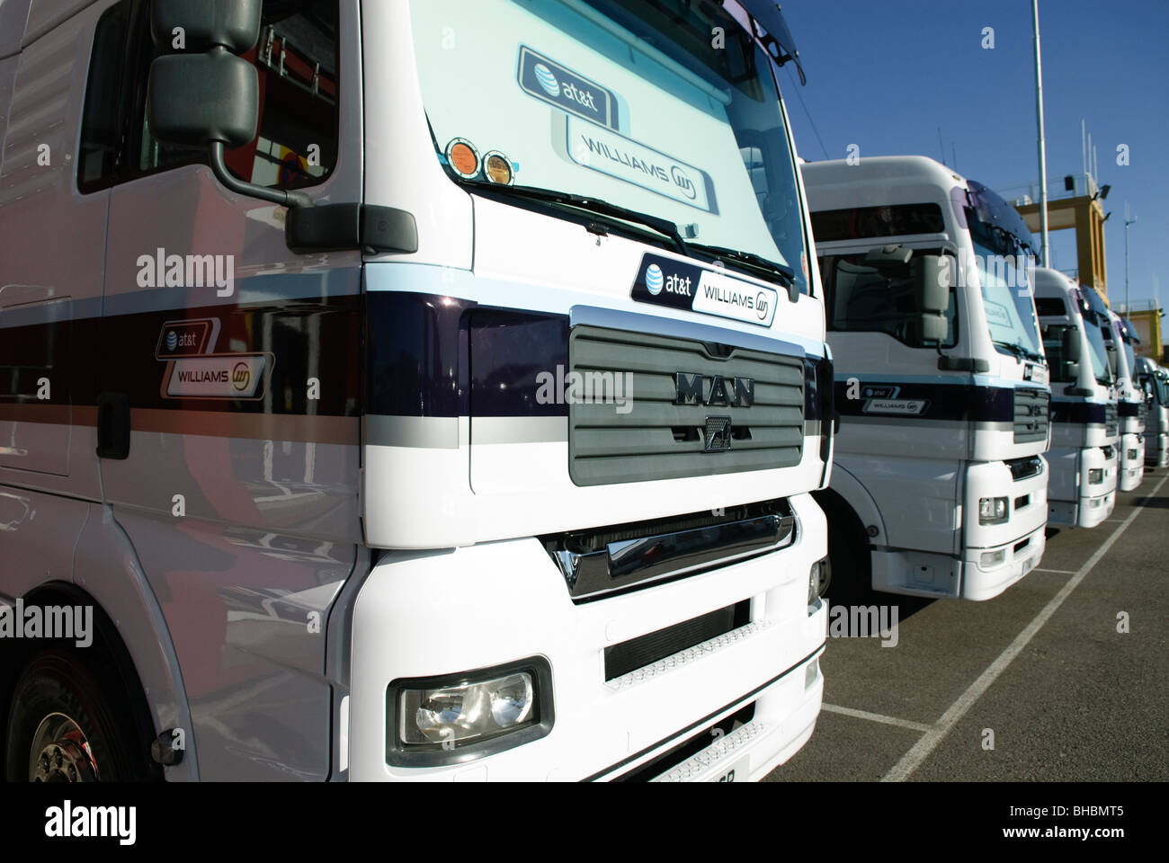 Carrello della Williams Formula One racing team Foto Stock