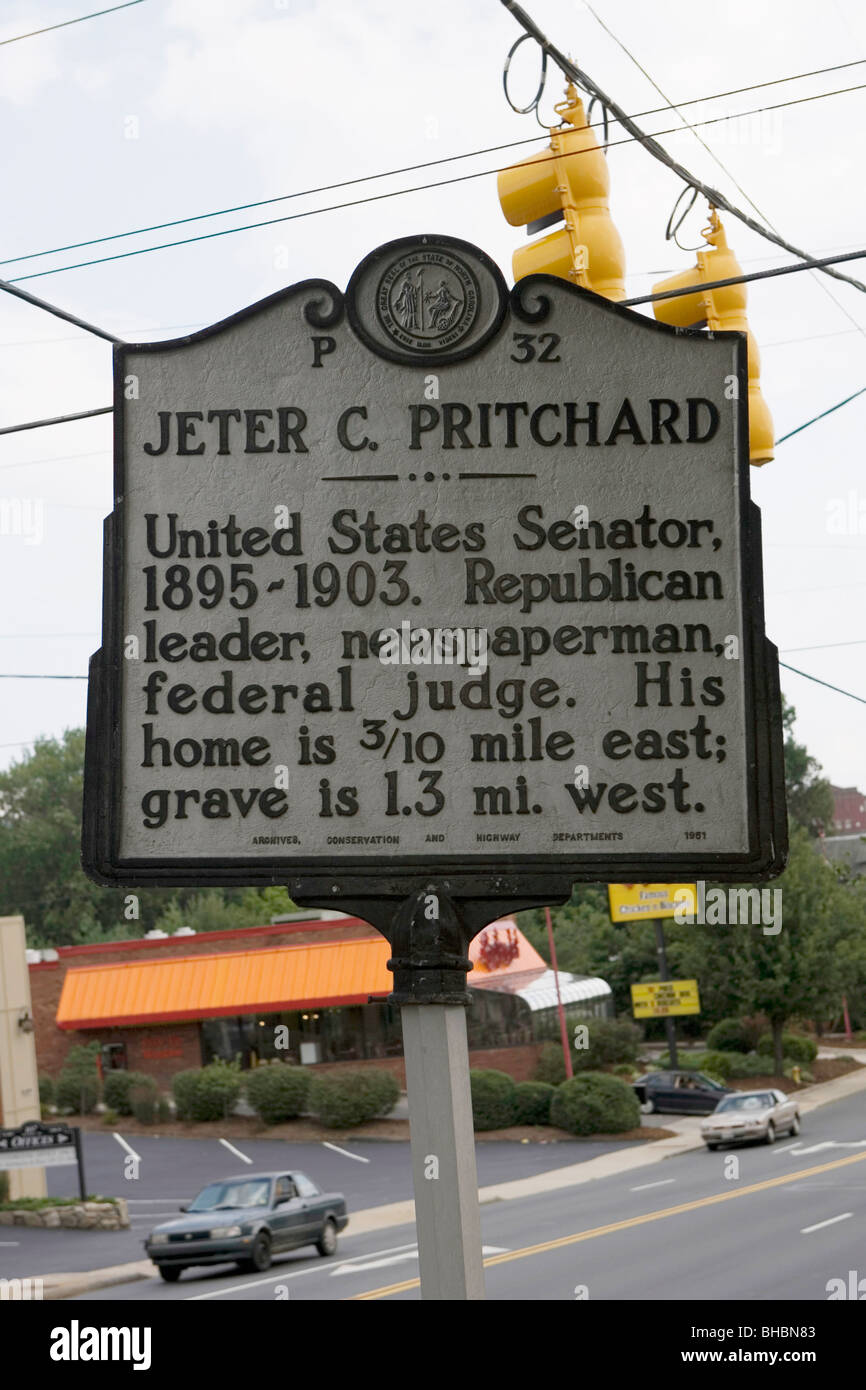 JETER C. PRITCHARD Senato degli Stati Uniti, 1895-1903, leader repubblicano, newspaperman, il giudice federale Foto Stock