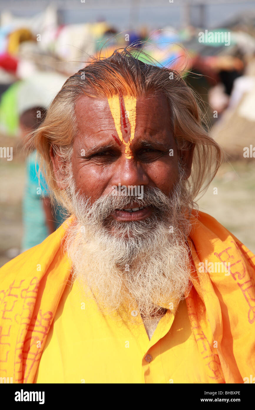 Pellegrino al festival Diwahli in India Foto Stock