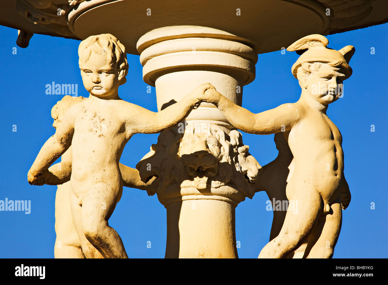 Sculture di Melbourne / Il Royal Exhibition Fontana in giardini Carlton / Melbourne Victoria Australia. Foto Stock