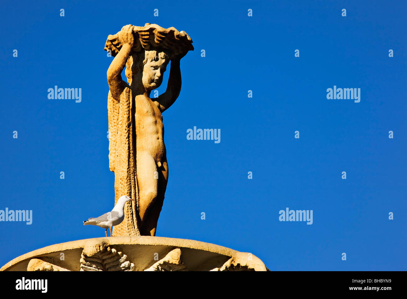 Sculture di Melbourne / Il Royal Exhibition Fontana in giardini Carlton / Melbourne Victoria Australia. Foto Stock