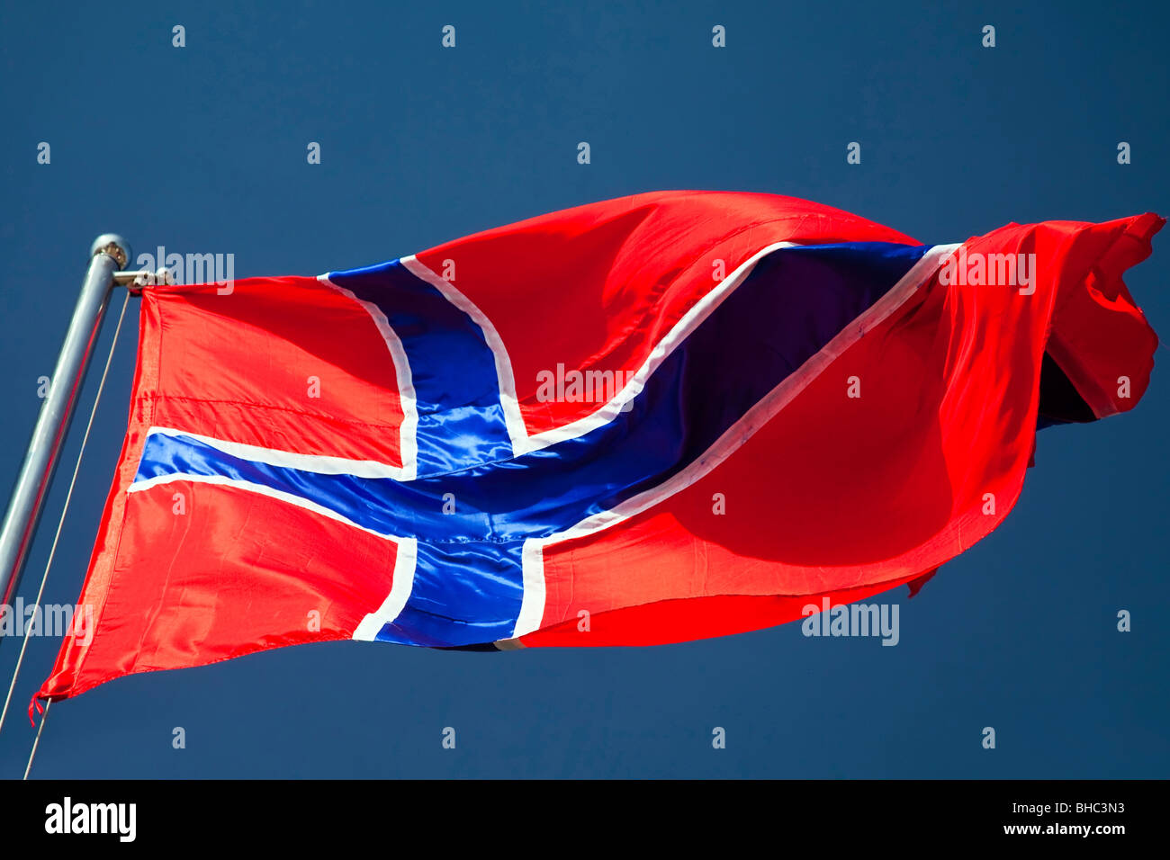 Bandiera della Norvegia Foto Stock