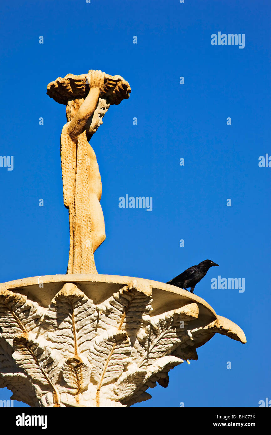 Sculture di Melbourne / Il Royal Exhibition Fontana in giardini Carlton / Melbourne Victoria Australia. Foto Stock