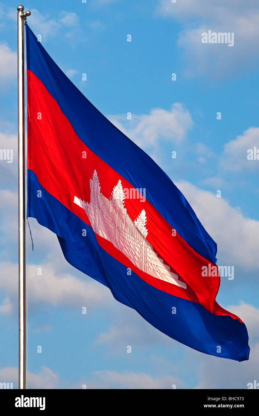 Bandiera della Cambogia Foto Stock