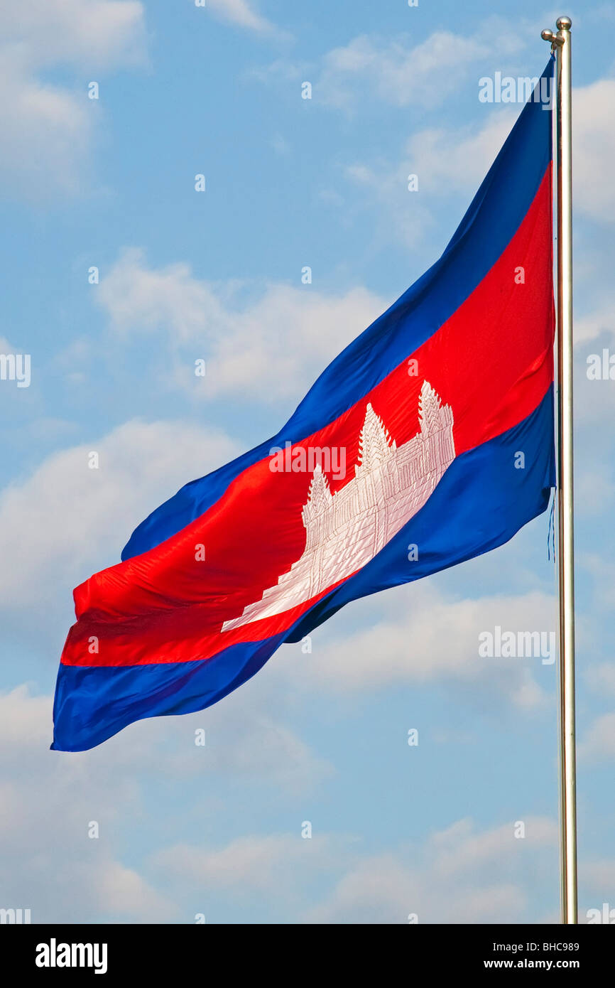 Bandiera della Cambogia Foto Stock